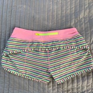 Neon striped ivivva shorts